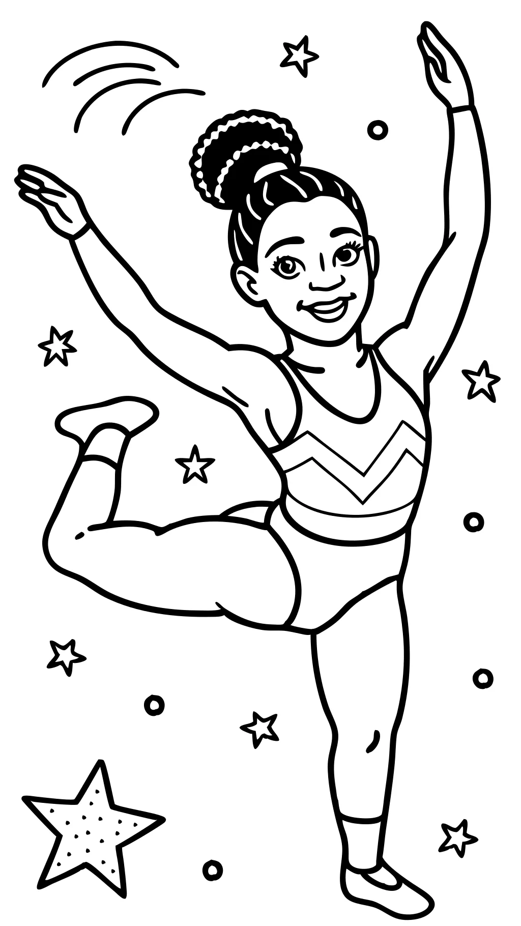 simone biles coloring pages